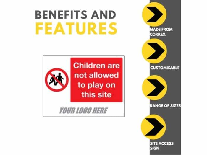 Children Not Allowed To Play On This Site Sign Benefits