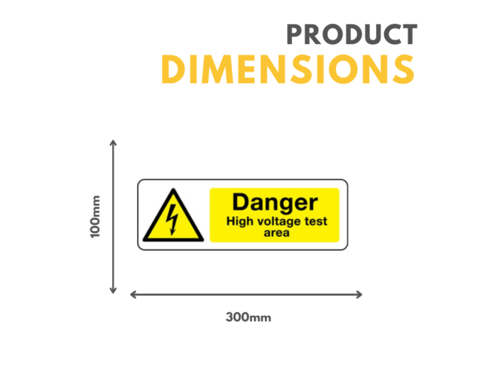 Danger High Voltage Test Area Sign