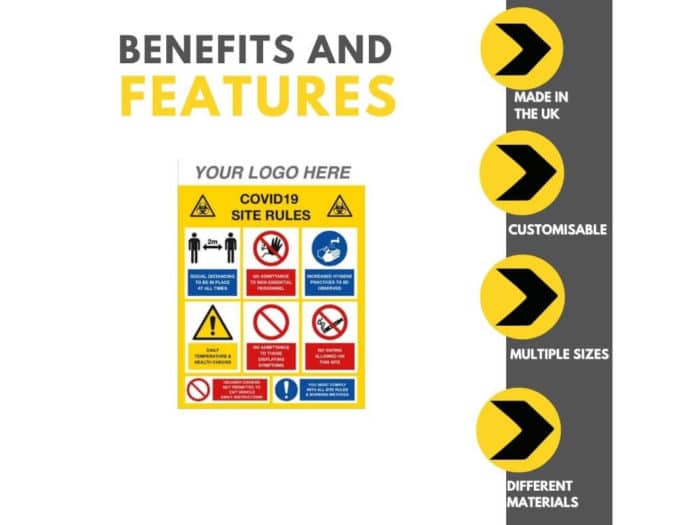 Covid-19 Site Rules Sign Benefits