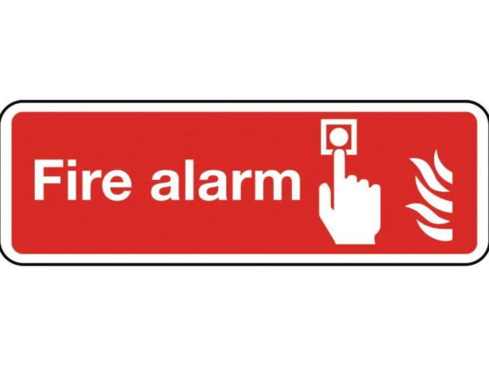 Fire Alarm call point landscape layout sign