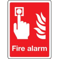 Fire Alarm Call Point (Large) Sign - Aluminium, 150mm x 200mm