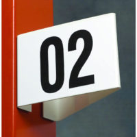 Magnetic Angled Aisle Marker - 95mm x 130mm x 130mm