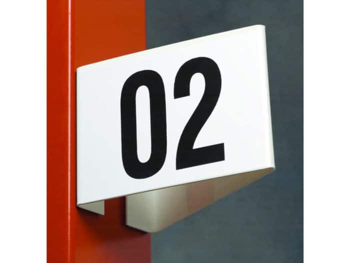 Magnetic Angled Aisle Marker - 95mm x 130mm x 130mm