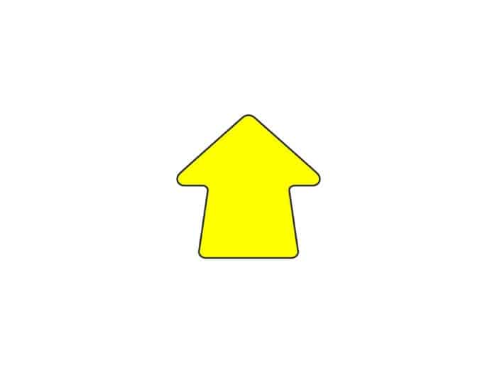 Yellow Self Adhesive Arrow