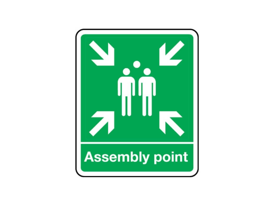 Fire Assembly Point Sign Fire Safety Signs Safe Industrial 