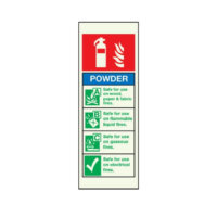 Fire Equipment – Powder fire extinguisher sign