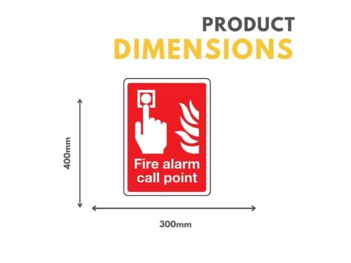 Fire Alarm Call Point Sign Dimensions