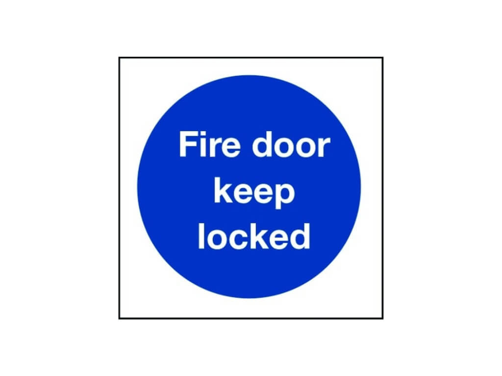 Fire Door Keep Locked Sign - Fire Safety Signs - Safe Industrial