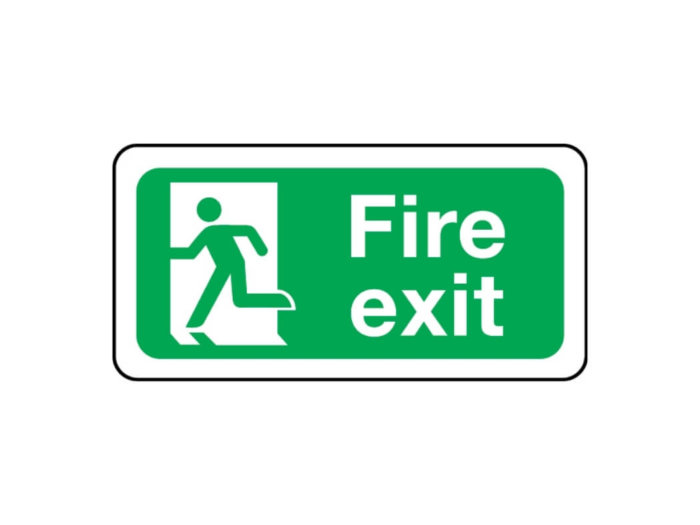 Fire escape final exit sign (justified left)