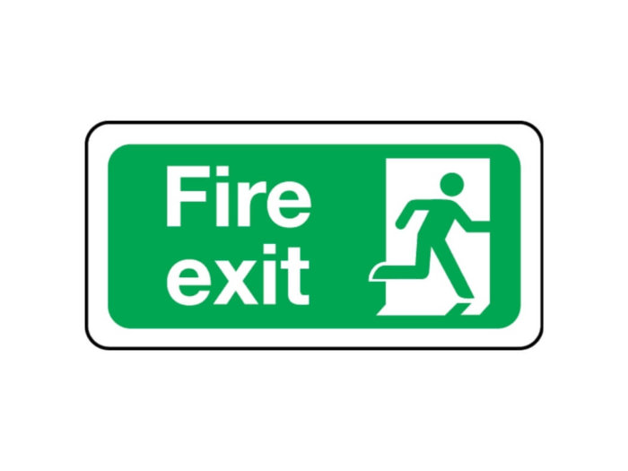 Fire escape final exit sign (justified right)