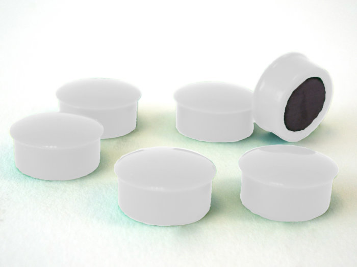 15mm Memo Magnets- Pack of 100 - White