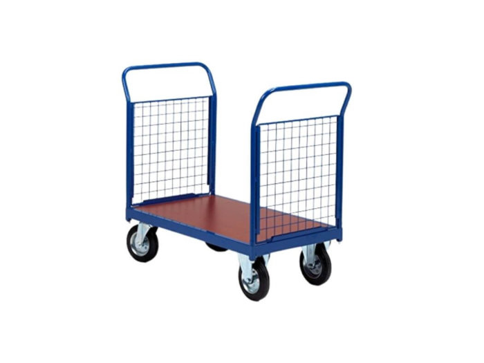 Platform Trucks - Plywood and Mesh Trolleys - 500kg Load Capacity (Double End Mesh Large)