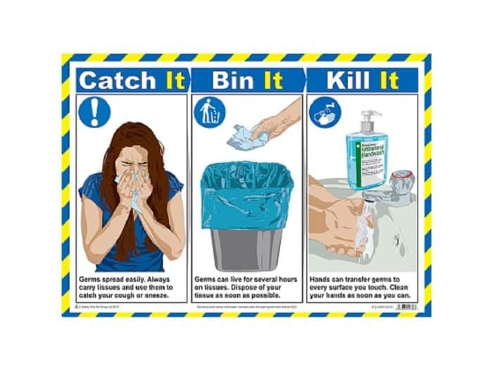 A2 Safety Posters - Catch It, Bin It, Kill It