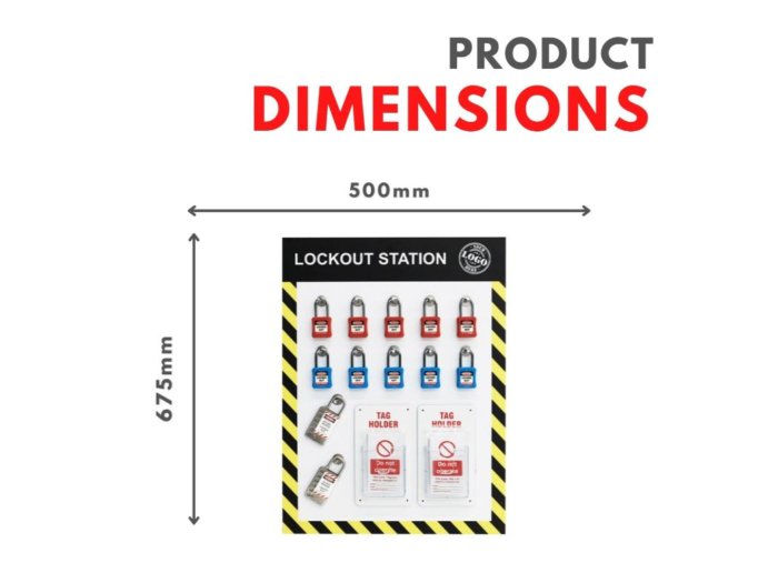 LOK288 Lockout Station Product Dimensions