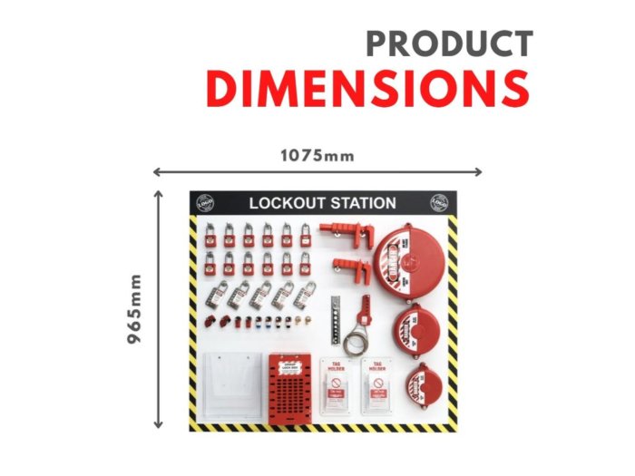 LOK289 Lockout Station Product Dimensions