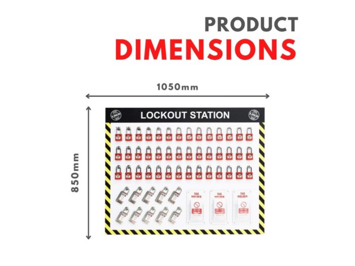 LOK291 Lockout Station Product Dimensions