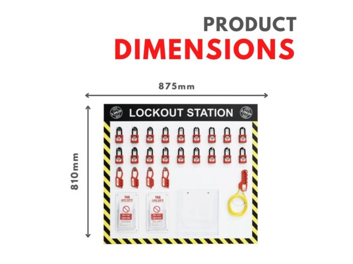LOK290 Lockout Station Product Dimensions