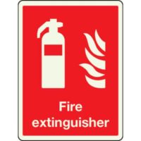 Fire Extinguisher symbol anodised aluminium sign