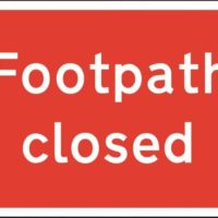 Footpath Closed Sign 600mm x 450mm