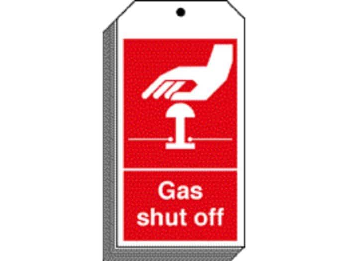 Gas Shut Off Tag