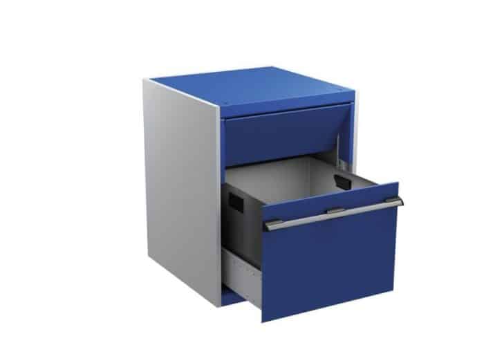 Bott Blue Waste Bin Cupboard 800x525x650mm