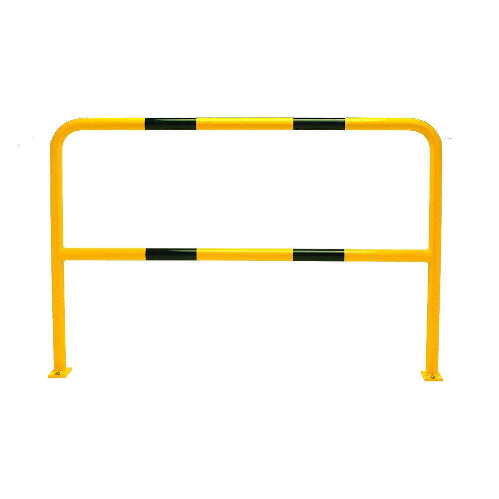 TRAFFIC-LINE Steel Hoop Guard, Galvanised and Powder Coated, Yellow with Black Bands, 1000 mm Height x 1500 mm Width, Yellow/Black