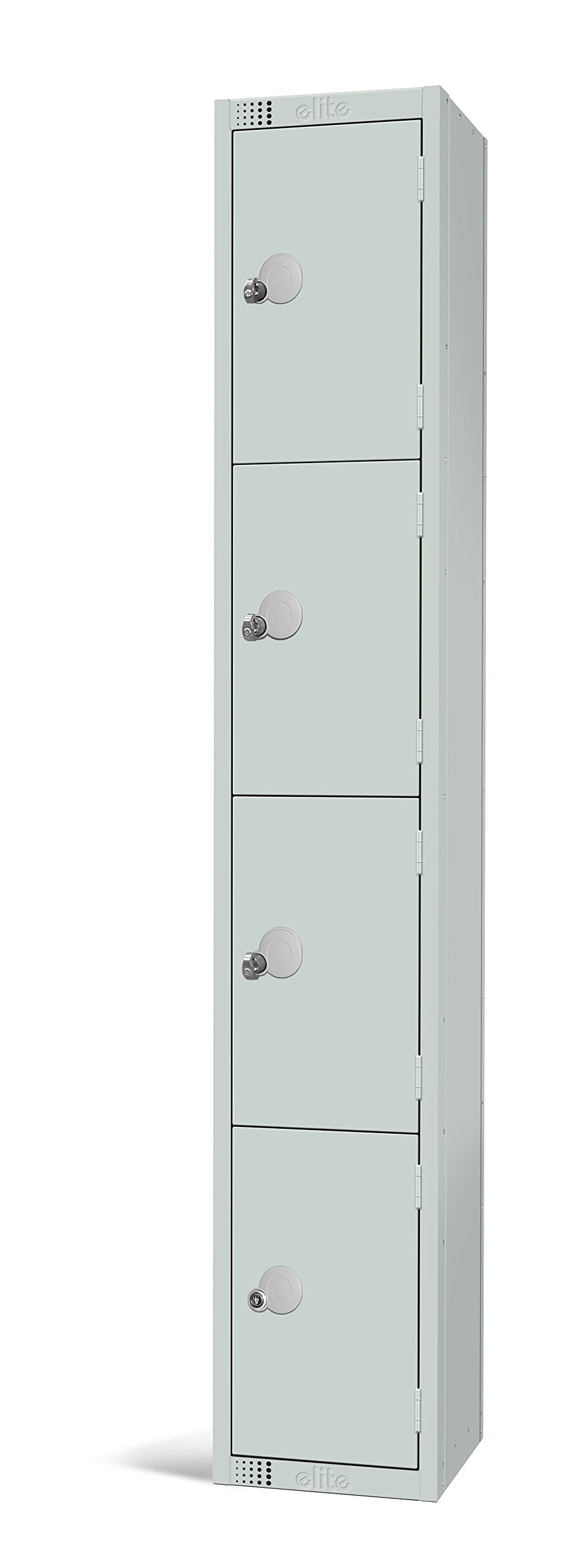 Four Door Compartment Locker - School, Work, Gym Storage Locker - 1800mm H x 300mm W x 300mm D - Black