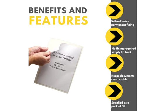 Self-Adhesive Backed Document Protection Pocket