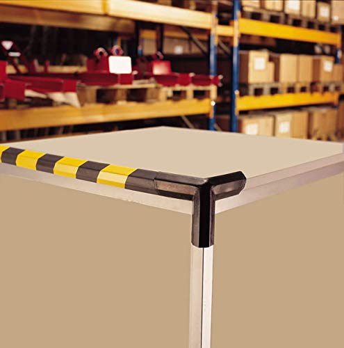 Impact protection edge protection circle edge length 45 mm inner corner, double-edged, black, self-adhesive