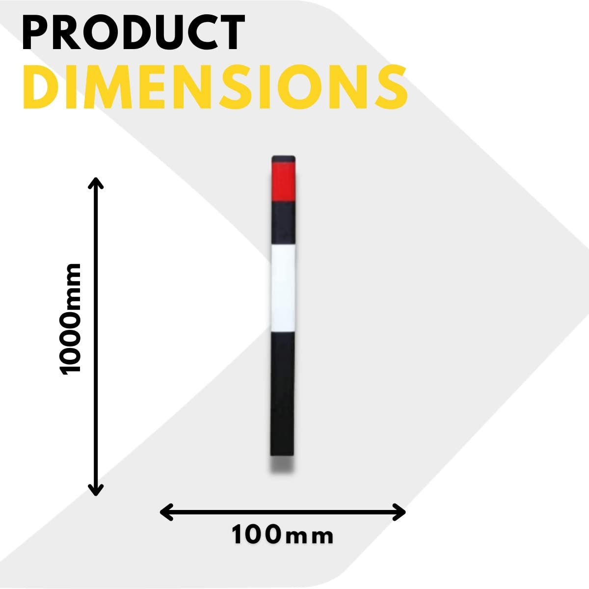 TRAFFIC-LINE Flexible Verge Marker - 1,000mmH - Black/White - Class 2 Reflectors