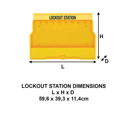 Master Lock S1850 Lockout Station with Cover and 8 Hooks
