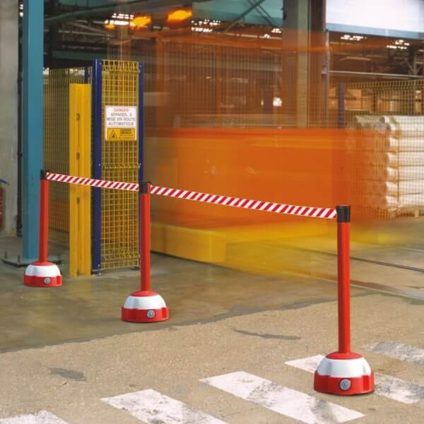 Belt Barrier in Warehouse