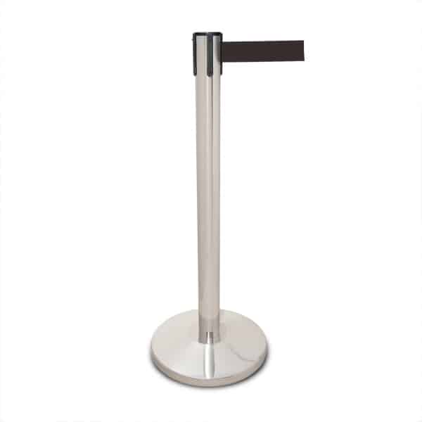 Stainless Steel Belt Barrier With Black Belt