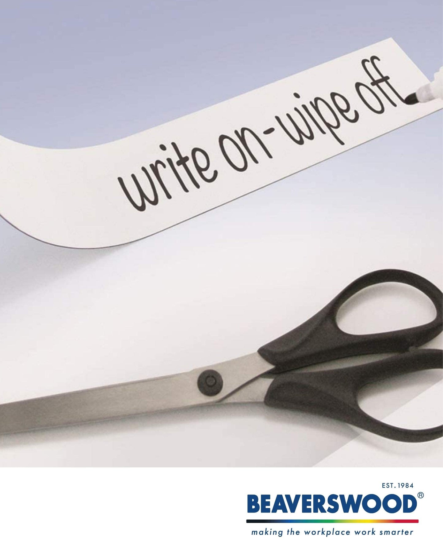 Magnetic Easy Wipe Racking Strip 90mm Wide x 10m Long - Magnetic Tape - White