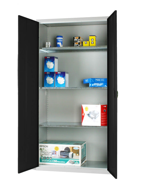 Industrial Commercial Storage Cupboard - 3 Shelves - 1830mm High x 915mm Wide x 457mm Deep