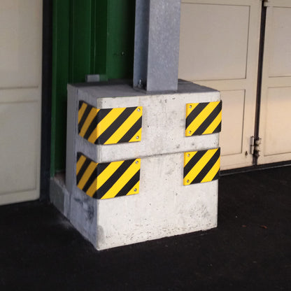 Impact Protection for Corner Pillars Rectangular 200 x 20 x 500 mm Black/Yellow