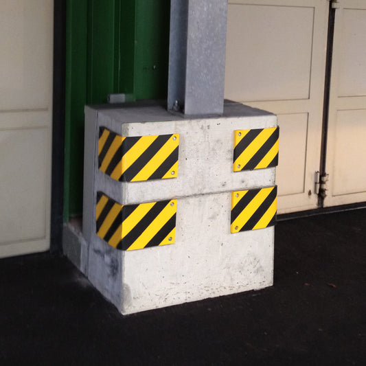 Impact Protection for Corner Pillars Rectangular 200 x 20 x 500 mm Black/Yellow