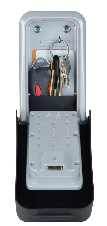 Safe Industrial - Push Button Key Storage Unit - Key Bank - Holds Small Valuables and Keys - Zinc Body, Weather Resistant, High Security SBD, ABS Cover