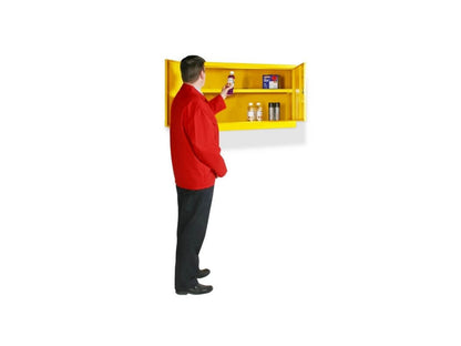 Yellow COSHH Hazardous Substance Wall Cabinets