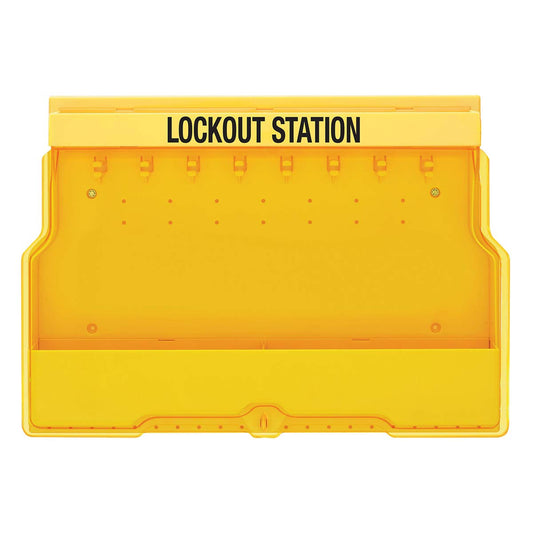 Master Lock S1850 Lockout Station with Cover and 8 Hooks