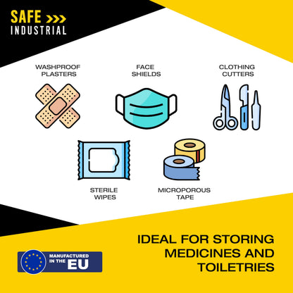 Safe Industrial - Medical Cabinet - Medication Safe with Shelves, Wall Mounted - Secure Storage for Medicine & First Aid Kit