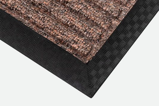 Blue Diamond Brushway Premium Rib Entrance Mat Brown 120cm x 90cm