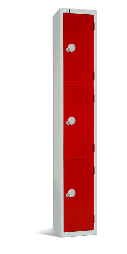 Specialist Industrial 3 Door Standard Storage Antibacterial Lockers - 1800mm x 300mm x 300mm