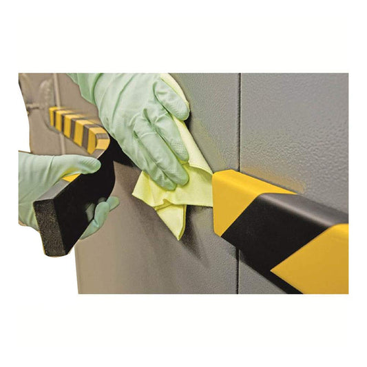 TRAFFIC-LINE Impact Surface Protection, Semi Circular - 40/32, Yellow/Black, 1000 mm Length, Magnetic Fitting