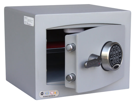 Fire Resistant Mini Vault Safe - Cash Valuables Safe - Key or Electronic Lock (Mini Vault 1 FR - Electronic Lock)
