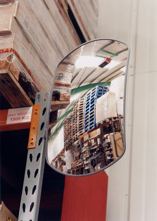 Rectangular Acrylic Interior Convex Mirror - 600mm high x 400mm Wide