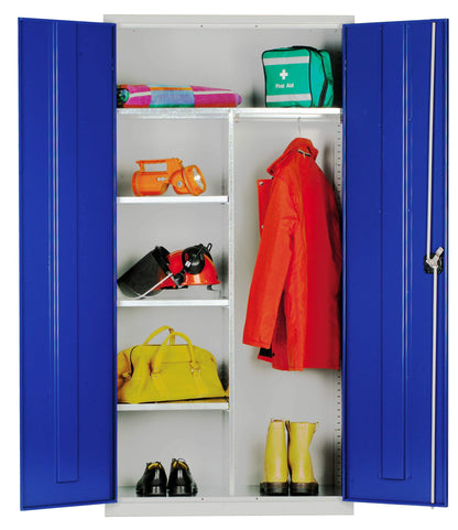 PPE Clothing and Equipment Cupboard - Industrial Commercial Storage Cupboard - 1830mm High x 915mm Wide x 457mm Deep