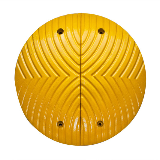 Topstop-2 Finishing Elements Road Threshold Made of Recycling, Direction Speed <30 km/h, Yellow, 70 x 500 mm