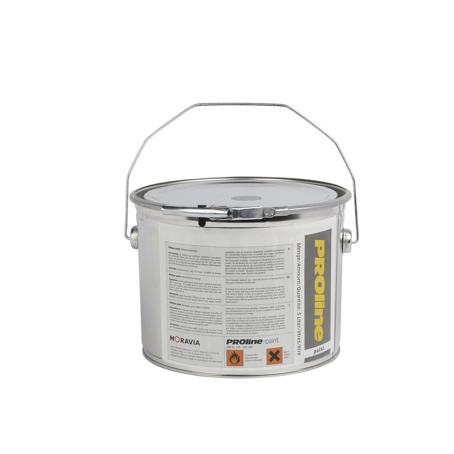 Moravia Hall Marking Paint 5 Litre Container, RAL 7001 Silver Grey 263.13.740