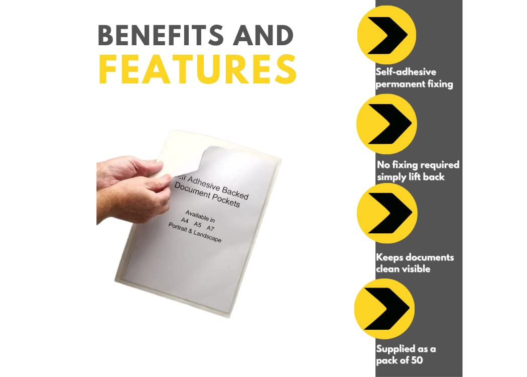 Self-Adhesive Backed Document Protection Pocket